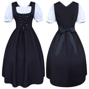 Vestido Tradicional Bávaro de Oktoberfest para Mujer, Estilo Dirndl, con Delantal, Disfraz para Fiesta de Halloween, Tallas Grandes S-5XL - Product Image 1