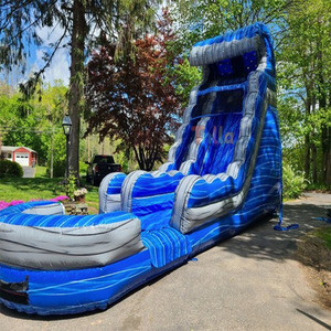 Toboggan aquatique gonflable bleu de qualité supérieure et piscine, adapté aux <span class=keywords><strong>activités</strong></span> de château gonflable en plein air pour enfants et familles - Product Image 3