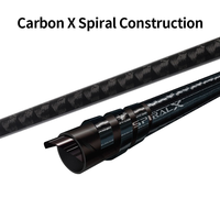 Canne à pêche en carbone 2,88 m Sniper XT FAST Action pour la pêche au jigging côtier, au popping en mer et en bateau, guides en acier inoxydable, multi-sections