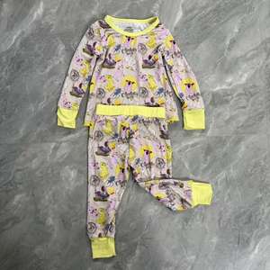 Groothandel Aanpasbare Print Pasgeboren Bamboe Pyjama Set Lange Mouw Baby Kleding Voor Kinderen Getailleerde Baby Pyjama Set - Product Image 4