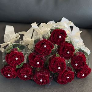Bouquet de fleurs artificielles en peluche torsadées, faites à la main, multicolores, 40 cm, cadeaux pour la Saint-Valentin - Product Image 2