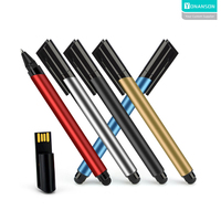 Pena Bolpoin Stylus Logam Logo Kustom 3-in-1 2.0 3.0 128MB-128GB USB Flash Drive USB Memory Stick Pen Drive Hadiah Promosi