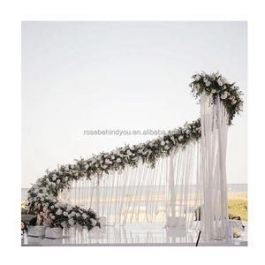 Décor de mariage en métal doré blanc, forme en S, découpe transparente, pour arrière-plan de <span class=keywords><strong>portique</strong></span> - Product Image 1