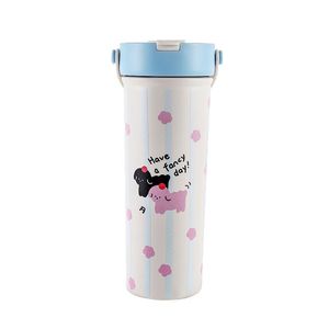 Taza de viaje de cerámica Butterfly con pajita aislada para café y té de 500 ml - Product Image 5
