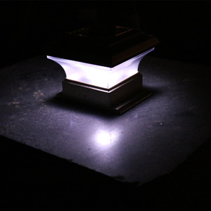Outdoor Solar Pillar <b>Light</b> 10cm Aluminum Alloy <b>LED</b> Lighting For Garden Fence Wall Mount With <b>Light</b> <b>Sensor</b> - Product Image 3