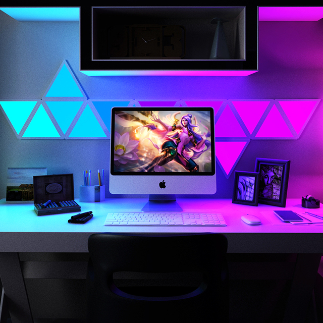 SENSELED Rgb Gaming Light Led Wall Smart Wifi Triangle Panel Light