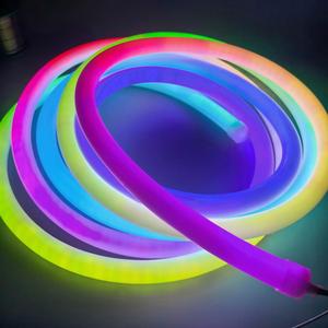 <span class=keywords><strong>Tube</strong></span> <span class=keywords><strong>néon</strong></span> SMD5050 RGB, bande lumineuse flexible à 360 degrés, pour aménagement paysager extérieur, étanche, DC24V, pont extérieur - Product Image 5