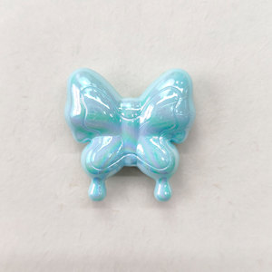 Breloques en acrylique plaqué AB, papillons colorés de dessin animé, accessoires de bijoux faits à la main, perles pour chaîne de téléphone et porte-clés - Product Image 5