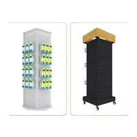 Étagère de bureau numérique 3C avec crochets sur quatre côtés, support rotatif pour lunettes, support d'affichage en métal en fer, personnalisation