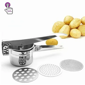 Masher Ricer Press purè di patate purea di frantumazione in acciaio inossidabile spremiagrumi per frutta e verdura spremiagrumi pressa Maker utensile da cucina