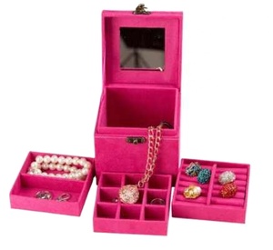Caja de joyería multicapa para vestidor, organizador de maquillaje, estuche de exhibición de joyería, organizador de cosméticos, regalo de cumpleaños para niña - Product Image 1