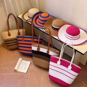 Polyester Fashion Solid Open Beach Hat Women's Tote Bags Outdoor Travel Vacation Large Capacity Shoulder <b>Handbag</b> Chains Shade - Product Image 1