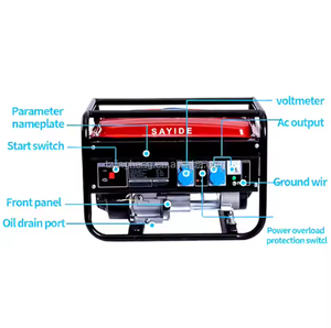 Générateur à huile de type ouvert 2kW/3kW/5kW |   Double tension 110V/220V/380V avec démarreur électrique et moteur, haute productivité - Product Image 4