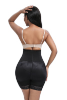 Short d'entraînement de taille pour femme Short de contrôle du ventre Shapewear Panty Respirant Butt Lifter Dentelle Décoration
