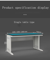 Banc de travail en métal ESD Janes, moyen, multifonctionnel, robuste, table d'inspection avec lumière