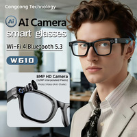 Lunettes intelligentes GS4 MAX AI avec caméra, capture vidéo 4K, traduction Wi-Fi en temps réel, assistant IA, lecteur de musique, commande vocale