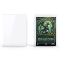 JIN OU Ultra Clear Card Toploader avec teinte bleu clair, porte-cartes à collectionner haute transparence 3x4 pour cartes de sport et d'idoles