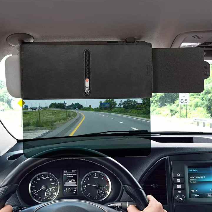 Left Side Gray Sun Visor W/Extension Plate 74320-42595 For