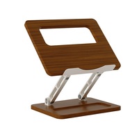 Support pour ordinateur portable pliable réglable en bambou OEM en gros, support pour ordinateur de bureau antidérapant, bureau pour ordinateur portable
