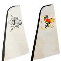 Bannière extérieure personnalisée avec Logo de marque imprimé numérique en forme de couteau à mouche, drapeaux publicitaires colorés