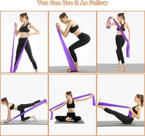Bandes d'exercice en TPE pour Yoga et Pilates, résistance lourde 20-25 lbs, bandes d'étirement pour la physiothérapie, la gym, l'entraînement à domicile et le <span class=keywords><strong>fitness</strong></span> corporel - Product Image 3
