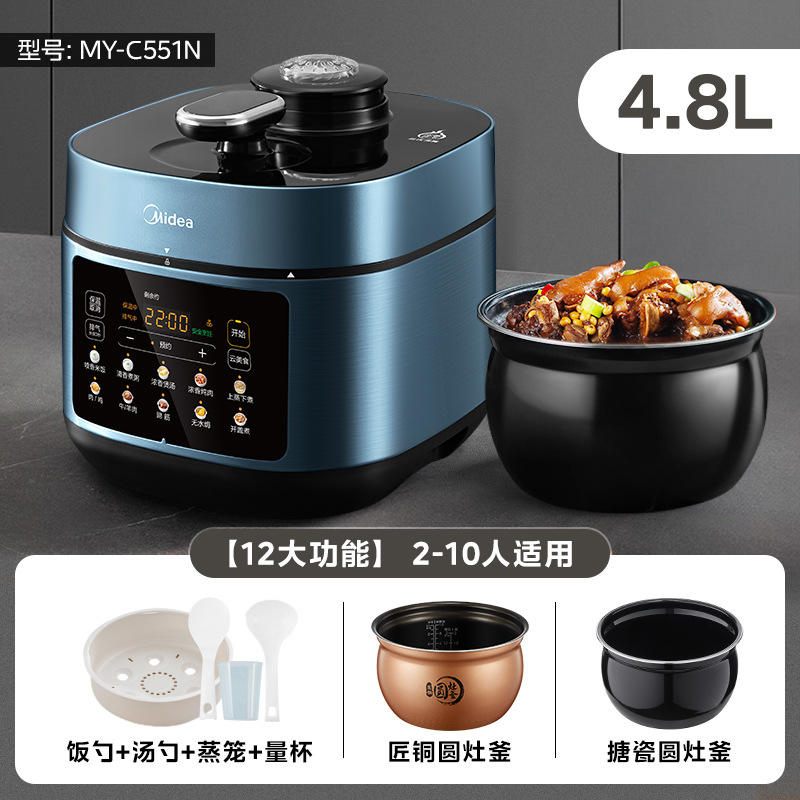 Bleu foncé, capacité 4,8 L, 12 fonctions de cuisson MY-C551N