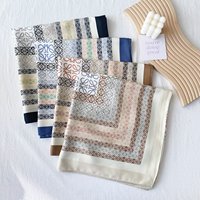 Châle carré léger en soie imprimée, grande écharpe pour femme, foulard pour femmes musulmanes 130*130cm, vente en gros WJ1013E
