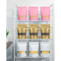 Zip Lock thermoscellable debout pochette or mat refermable fermeture éclair feuille Mylar sacs fenêtre pour barre de chocolat