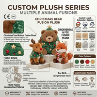 Poupée en peluche personnalisée pour arbre de Noël, bonhomme de neige, elfe, gnome, étoile, canne à sucre, décoration de maison de Noël, cadeau de vacances OEM CPC