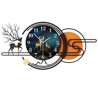 Horloge murale moderne nordique en acrylique à piles, luminaire décoratif de luxe créatif pour salon, chambre à coucher, ambiance chaleureuse