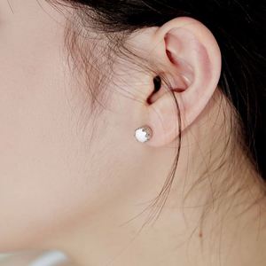 Dylam Top End Daily Jewelry Accessories S925 <b>Silver</b> Diamond Gemstone 5A Cubic Zirconia <b>Crown</b> Shape Synthetic Opal Stud Earrings - Product Image 4