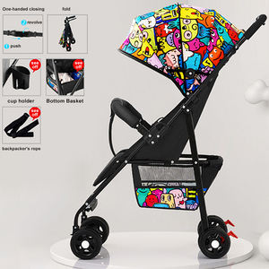 Lüks bebek arabası 2 1 arabası için 1-3 yaşında bebekler düşük fiyat Strollers bebekler düşük fiyat katlanabilir puset vagon - Product Image 2