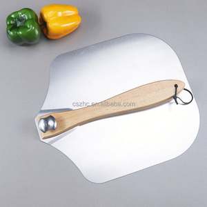 Espátula para pizza de fácil almacenamiento, cáscara de pizza de metal de aluminio con mango de madera plegable para entusiastas de la pizza casera - Product Image 3