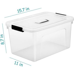 Transparent PP Flexible Plastic Storage Boxes <b>Bins</b> Trade Assurance Multi-Purpose Sundries Storage <b>Rectangle</b> Household Use - Product Image 2