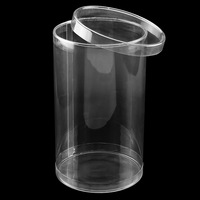 Tubos de Plástico Transparentes Redondos, Cilindros de Plástico PET de Grado Alimenticio para Envasado de Dulces y Galletas