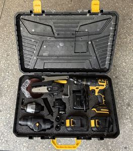 Kit d'outils électriques sans fil 5-en-1 le plus vendu : tournevis électrique, perceuse à percussion, meuleuse d'angle, scie électrique - Product Image 3