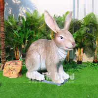 Realistisches Wildtier-Hase Silikon-Gummi-Kaninchen Animationsmodell für Innen-/Außenbereich Einkaufszentren Kindertagesstätten Schulen