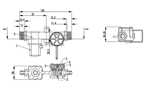 Sensor de Flujo de Agua para Sistema de Riego con Válvula Solenoide, Medidor de Flujo Electrónico Hall G1/2" DN15mm 1-25L/min para Jardín - Product Image 2