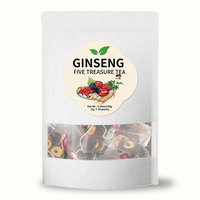 Thé aux cinq trésors au ginseng, directement de l'usine, mélange d'herbes santé, sachets de thé, thé naturel pour les reins, thé pour améliorer l'énergie et la vitalité masculine