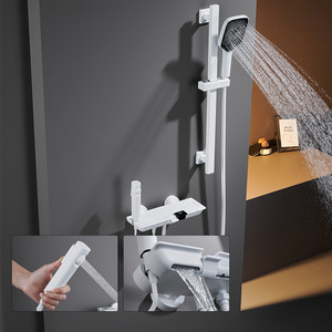 Kidolux yaratıcı bakır duş seti ev dijital ekran sıcaklık Led ışık banyo basınçlı meme duş sistemi seti - Product Image 2