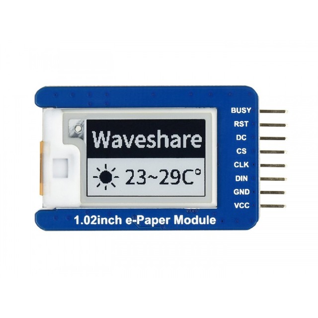 128x80, 1.02inch E-Ink Display Module, Black/white Dual-color
