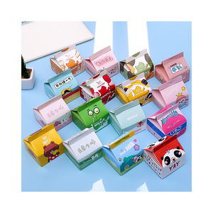 Wholesale Small Cartoon Extraction Box Message Pad In Bulk, Low Moq 68*68mm Juice Beverage Box Design Stationary Sticky Notes