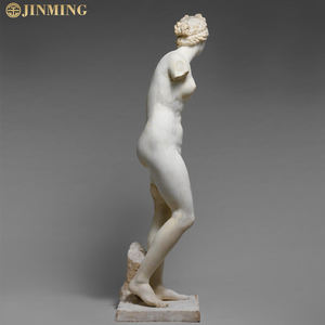 Natürliche antike weibliche Statue, schöne weiße westliche Marmor nackte weibliche Skulptur, Garten dekorative Kunst weibliche Statue - Product Image 4