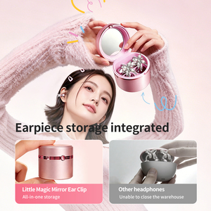 New M197 Ear Clip TWS Round Open-Back <strong>Earbuds</strong> Instantly <strong>Transform</strong> Into a Makeup Mirror Wireless Earphones for Cross-border Use - Product Image 4