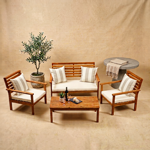 THINH PHU OLIVER Functional Acacia Wood Sofa Set-Contemporary Outdoor Furniture <b>for</b> <b>Garden</b> & Living Room-Customized Packing - Product Image 1