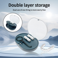 Clinique Autoclavable Aligner Retainer Case Slim Denture Storage Box Magnetic Suction Autoclavable Dental Case for Plastic