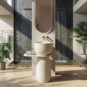 Lavabo de Pedestal Moderno 2026 de Nueva Llegada con Acabado Mate para Uso en Hospitales y Villas, <span class=keywords><strong>Base</strong></span> Personalizada, Venta al por Mayor Directa de Fábrica - Product Image 3