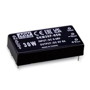 Convertisseur DC-DC Mean Well SKM30G-05N 30W 5V 6A, alimentation industrielle à entrée ultra-large - Product Image 1