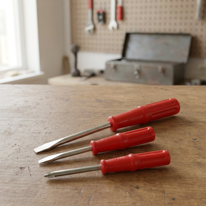 Ensemble de tournevis DK-428 3 pièces |   Jeu de tournevis à lame en acier avec poignée rouge, kit d'outils ménagers, 3 pièces - Product Image 6