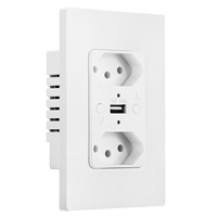 Prise intelligente WiFi double USB KEYGMA KS-10WBU pour maison connectée, compatible Alexa/Google Home, 10A 250V, durable, installation facile via Smart Life